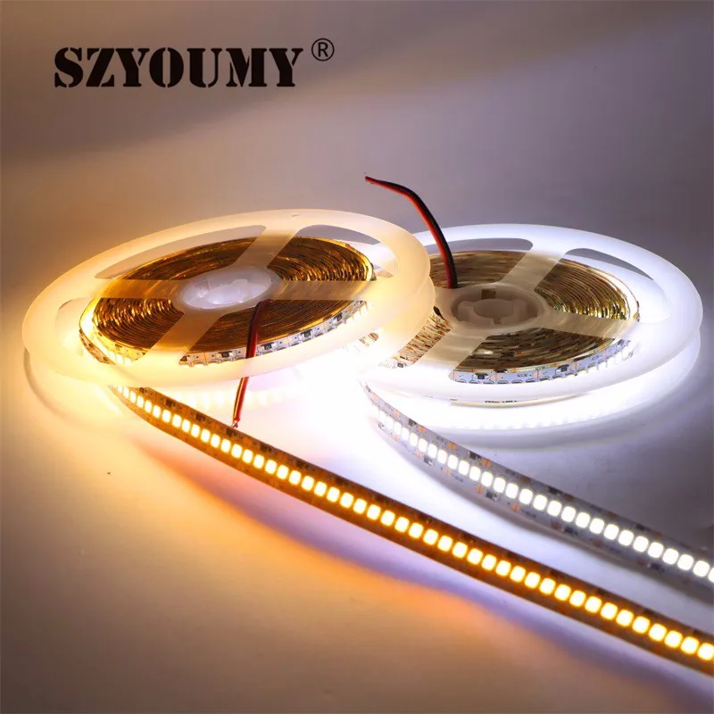 SZYOUMY SMD2835 однорядные 1200 светодио дный S SMD2835 5 м гибкие холодный белый 6000-6500 К светодио дный ленты, полосы света-Водонепроницаемый высокий