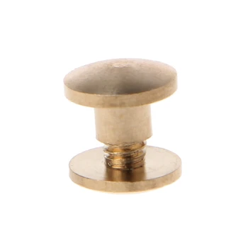

10 Pairs Brass Chicago Screws Posts Belt Button for Leather Bookbinding Crafts