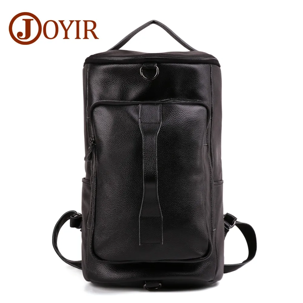 

JOYIR Genuine Leather Men Backpack Multi-function Fashion Men Travel Bag Men Large-capacity Outdoor Mountaineering Backpack 6357