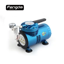 Fengda безмасляный Воздушный мини-компрессор AS06-1 мембранного типа воздушный насос краска для тела тату соединиться с Аэрограф spary пистолет для взрослых