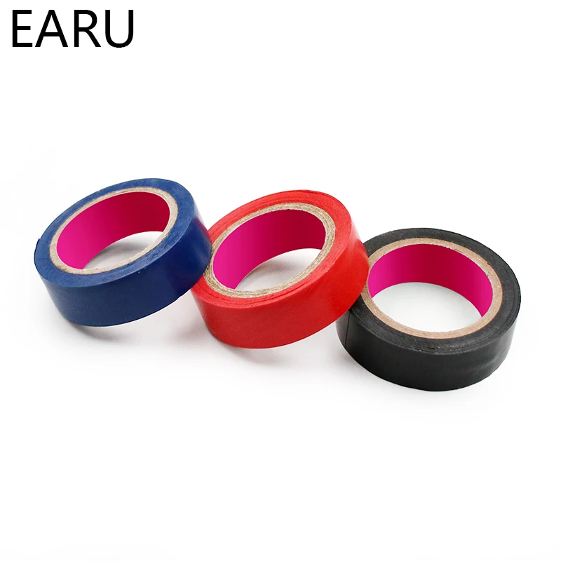 Color Electrical Tape PVC Wear-resistant Flame Retardant Lead-free Insulating Waterproof Eletrician White Black Red Blue Green