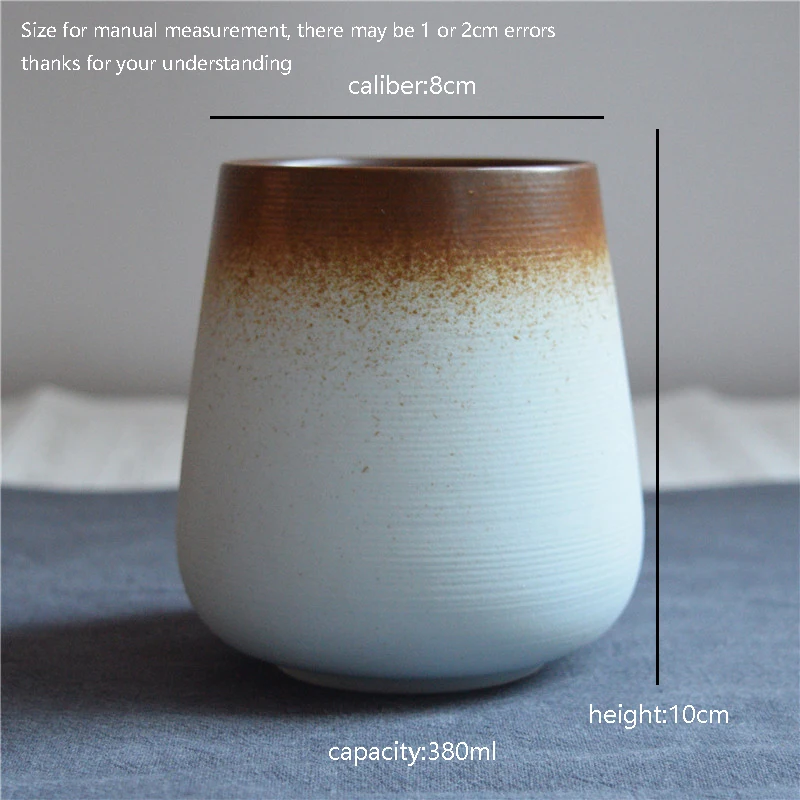 380 мл винтажная керамическая грубая керамическая чашка ручной работы в японском стиле, Офисная матовая кружка для молочного кофе, ложка, крышка, чашка, подарок другу