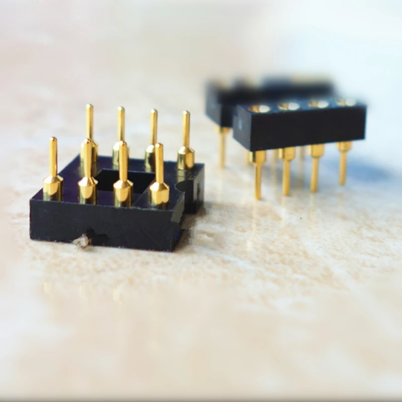 2 шт. Op amp сиденье IC Разъем 3 U позолоченный 8 pin операционный усилитель блок для аудиофилов