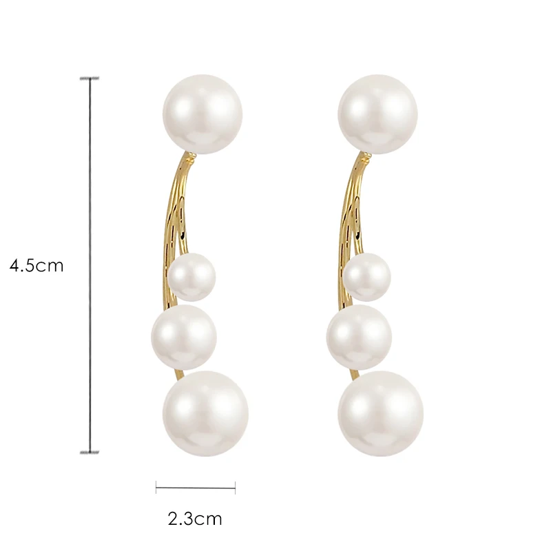 Faux pearl earrings female temperament simple wild fresh | Украшения и аксессуары