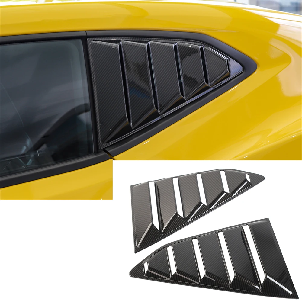 Us 33 98 Car Rear Window Blinds Cover Exterior Stickers For Chevrolet Camaro 2017 2019 Light Black Black Primer Carbon Fiber Car Styling In Interior