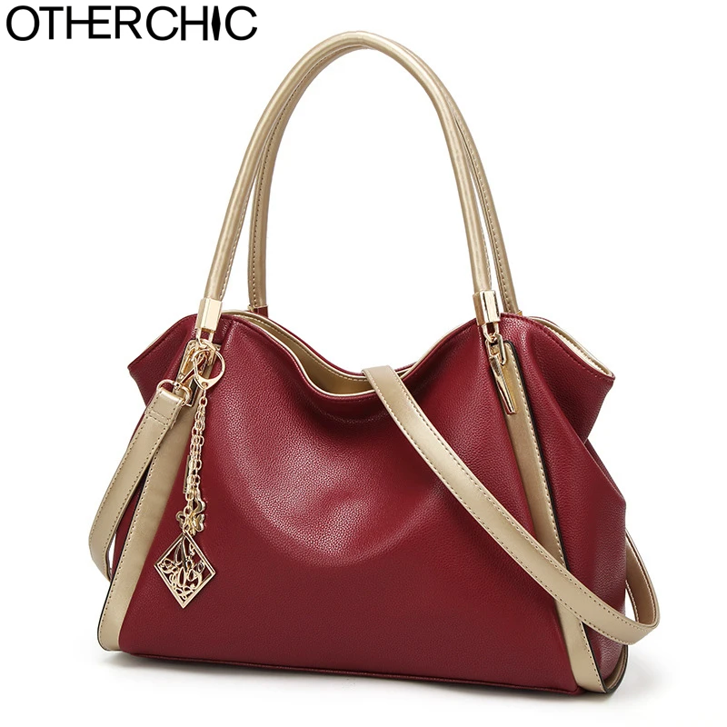 

OTHERCHIC Women Fashion Big Shoulder Bags for Women Bags Faux Leather Retro Designer Bags Women Brand Women Handbags 7N05-24