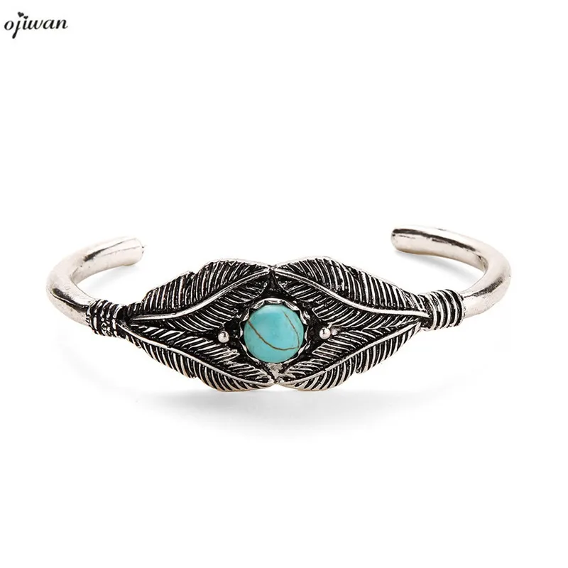 Открытый Браслет манжета богемный этнический браслет с камнями|cuff bangle|indian braceletleaf