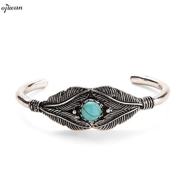 Boho Bracelet Femme Open Leaf Cuff Bangle Tribal Ethnic Boho Bracelet Femme Open Leaf Cuff Bangle Tribal Ethnic Indian Native American Jewelry Navajo