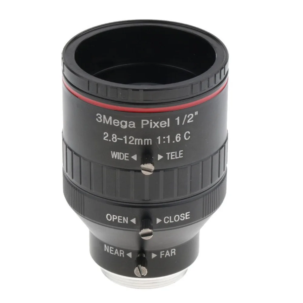 

2.8mm-12mm 1/2" F1.6 C Manual Iris Focus Zoom Lens CS Mount for CCTV Camera