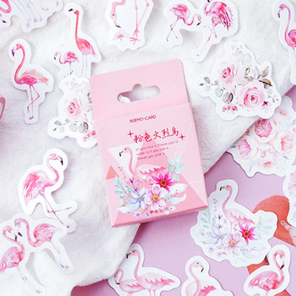 45 шт милые розовые наклейки с Фламинго Kawaii Schoool Канцтовары DIY Scarapbooking Jounal в альбом