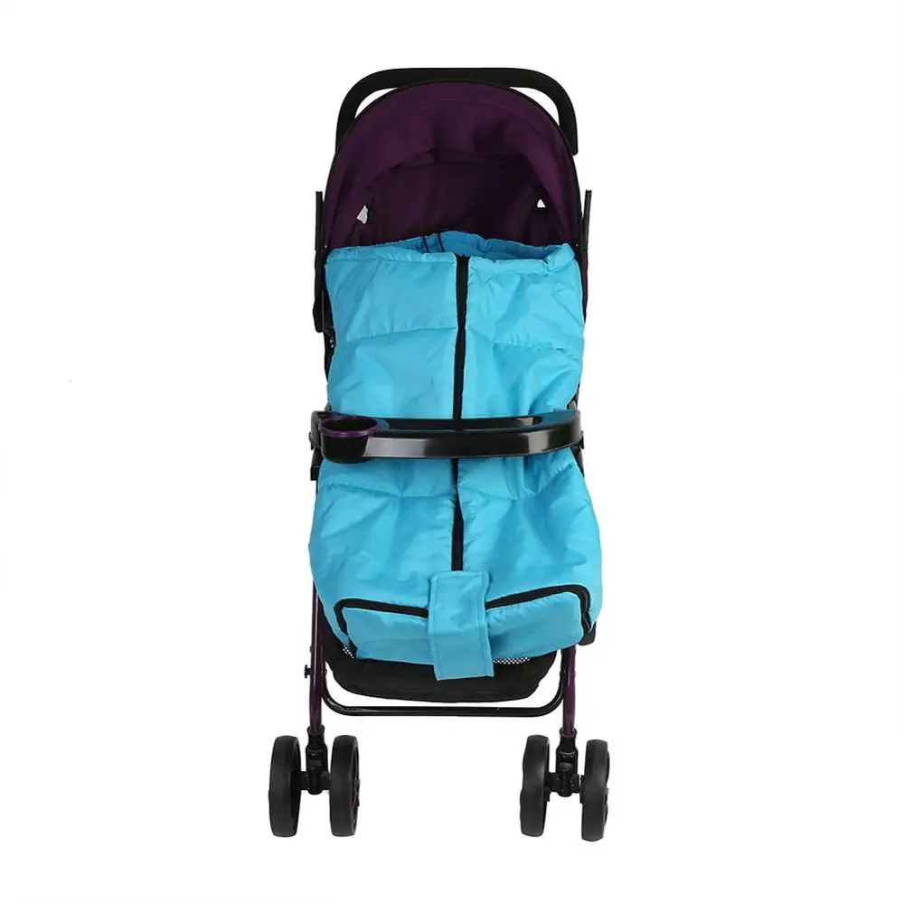Зимняя детская коляска, спальный мешок, Детские спальные мешки, мягкий теплый Конверт для новорожденных, спальный мешок с муфтой для ног, горячая распродажа - Цвет: Blue