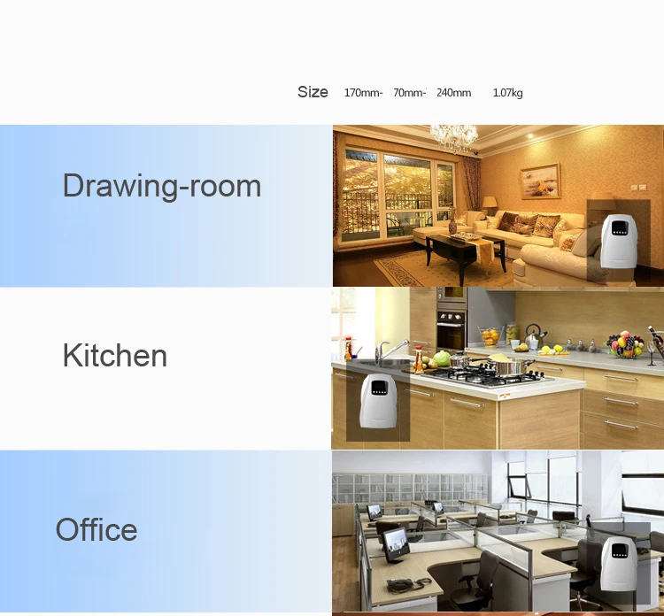 Портативный генератор активного озона, стерилизатор, очиститель воздуха, очистка фруктов, овощей, воды, приготовления пищи, озонатор, ионизатор