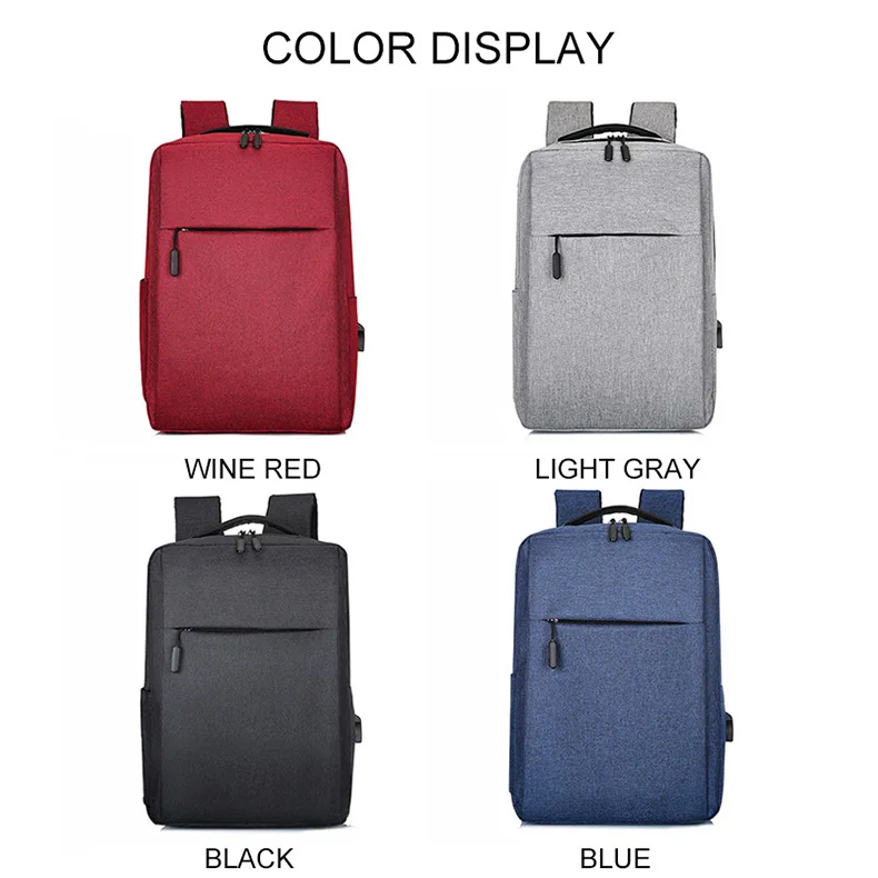 Negócios simples mochila unisex grande capacidade saco