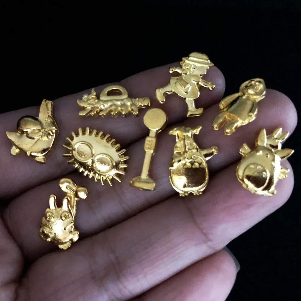 Кавайный мини-нож с золотой вилкой для поделок, украшения из металла, материал, рисунок из мультфильма, наполнение из смолы, изготовление ювелирных изделий