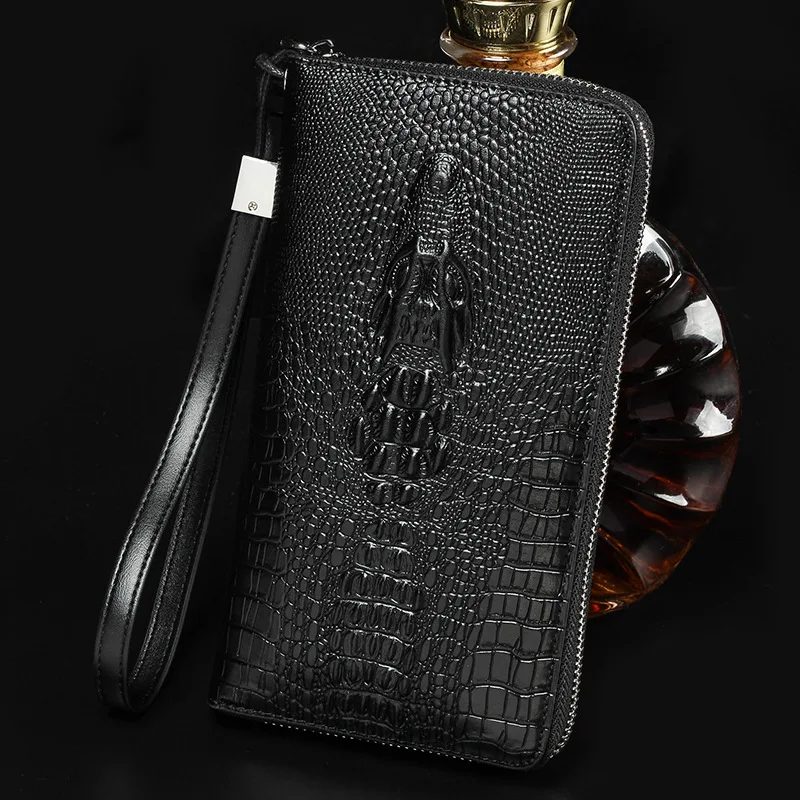 

Brand Men Wallets Alligator Men Purse Fashion Male Long Wallets Genuine Leather Men's Clutch Bag Card Holder Coin Purse