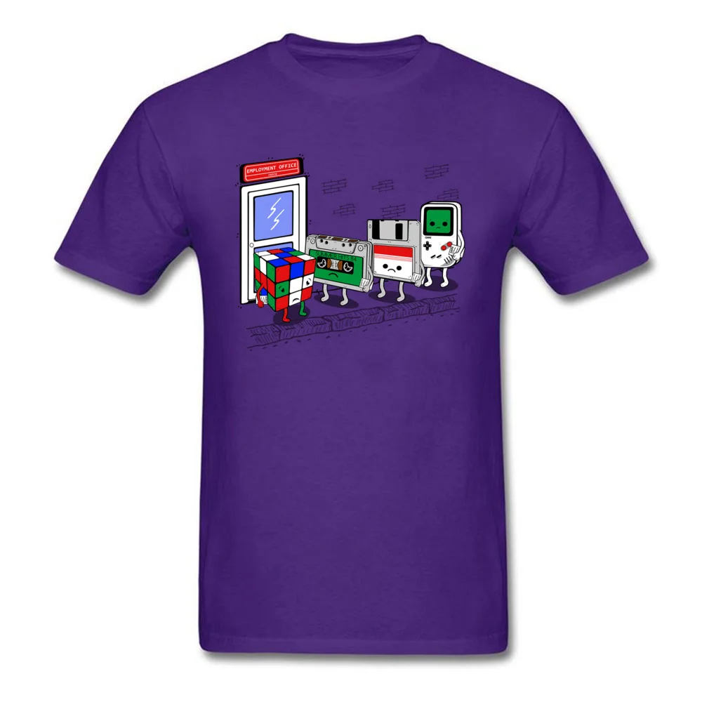 Mens Tops T Shirt employment office v2 10191 On Sale Print T Shirt 100% Cotton Fabric Short Sleeve Custom Clothing Shirt O-Neck employment office v2 10191 purple