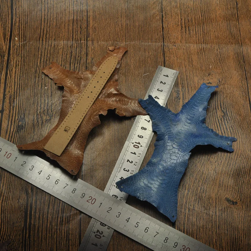 Turkey Claw skin leather piece DIY Leather Craft watch belt hanging craft accessories 0.5mm thickness 1pcs leather material For DIY Leather Craft
