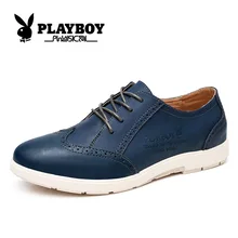 Playboy/мужские туфли кожаные ботинки мужские британские Brock обувь повседневная обувь на шнуровке cx39017