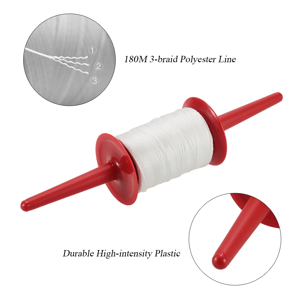 180 м веревка летающего змея быстрая обмотка полиэстер белая линия доска веревка летающего змея катушка летающие инструменты аксессуары кайт струна
