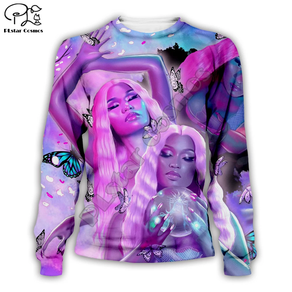Толстовки Nicki Minaj в стиле хип хоп для мужчин и женщин повседневные крутые свитшоты