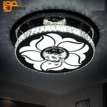 

High quality modern bedroom LED ceiling light Dia55*H15cm lustre cristal verlichting plafond for home