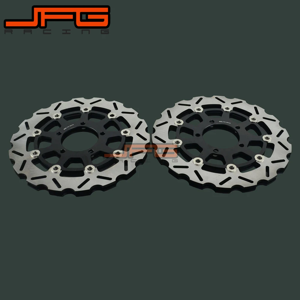 

1 Pair Motorcycle Front Floating Brake Disc Rotor For KAWASAKI ZX6RR ZX600 ZX 600 ZX6R ER6F ZX-6R ZX-6F ER6N VERSYS 650 Z 750