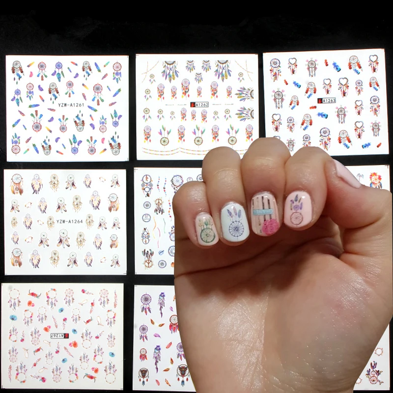 

26 Designs Dream Cather Butterfl Nail Art Beauty Water Transfer Decals Nail Sticker Tattoos Gel Polish DIY Charm Nail Foils