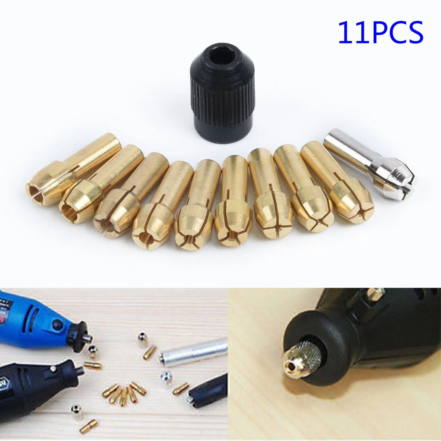 Parts Spare Sets Tools Metal 0.5mm-3.2mm Replacement Collet chuck Nuts Kit For electric drill Head Useful Durable | Инструменты