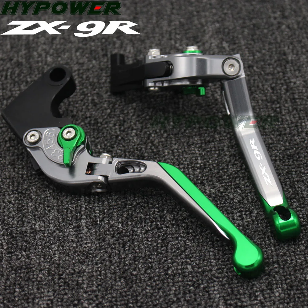 С логотипом (ZX9R) зеленые + титановые новые регулируемые рычаги сцепления тормоза