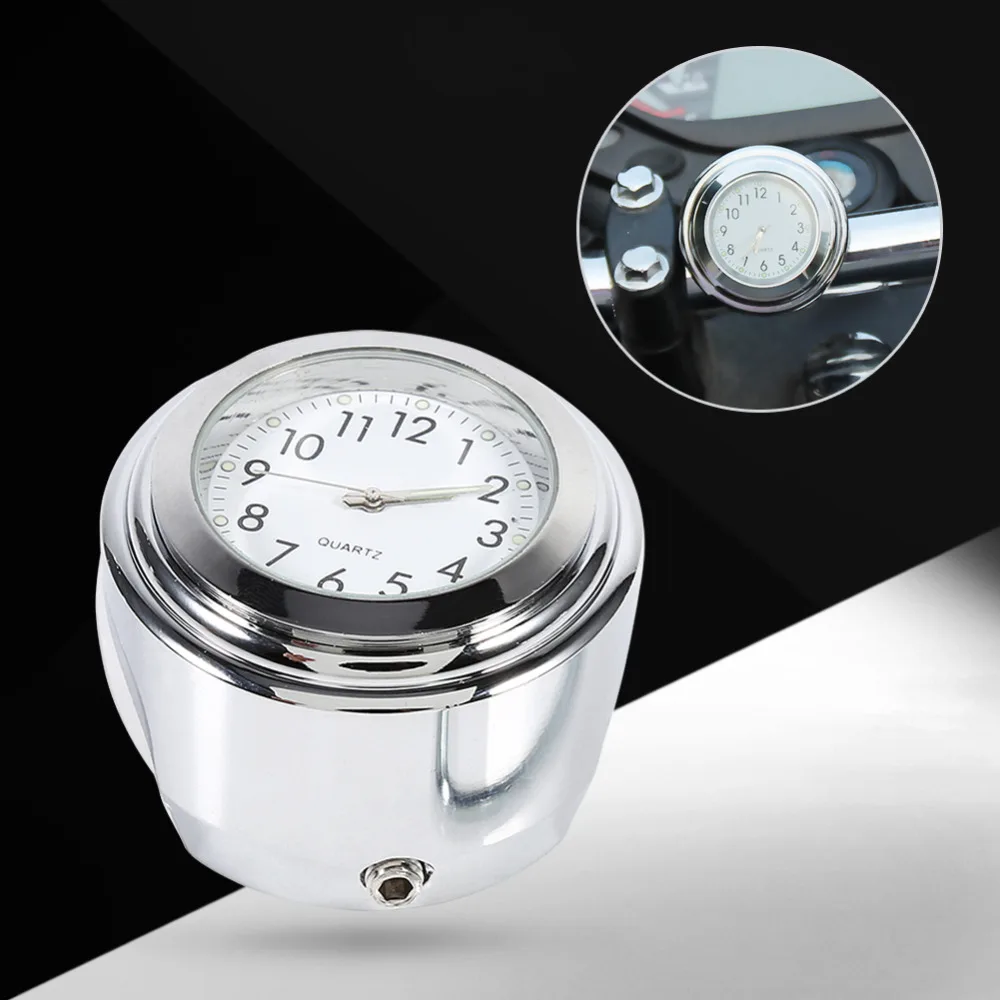 

1pcs Waterproof 7/8" 1" Motorcycle Handlebar Mount Clock Watch for Harley MotorBike Accessories