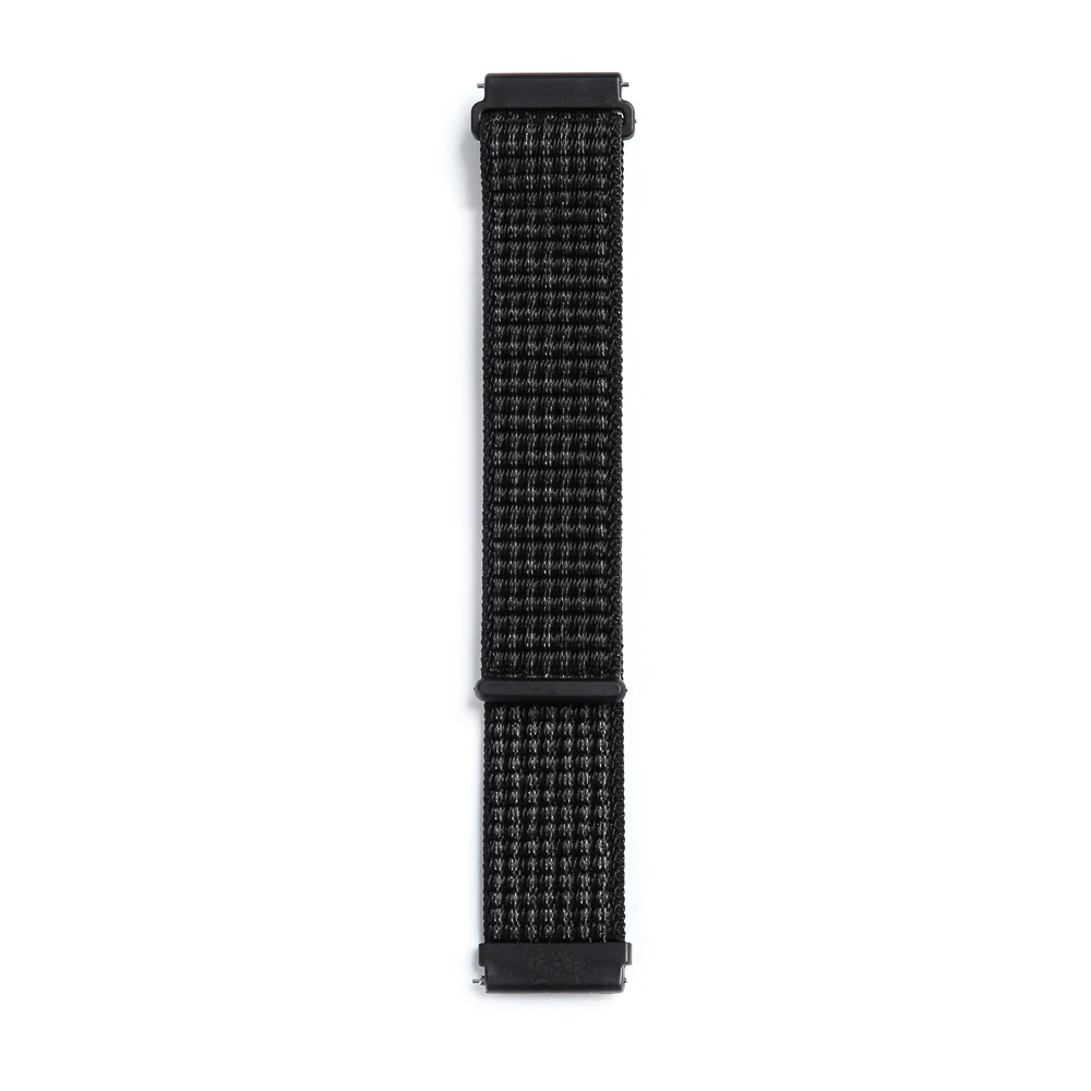 Ремешок 22 20 мм для samsung gear Sport S2 S3 Classic Frontier Watch Band Pebble Time steel Galaxy Watch 42 46mm Huami Amazfit Bip - Цвет ремешка: Black White