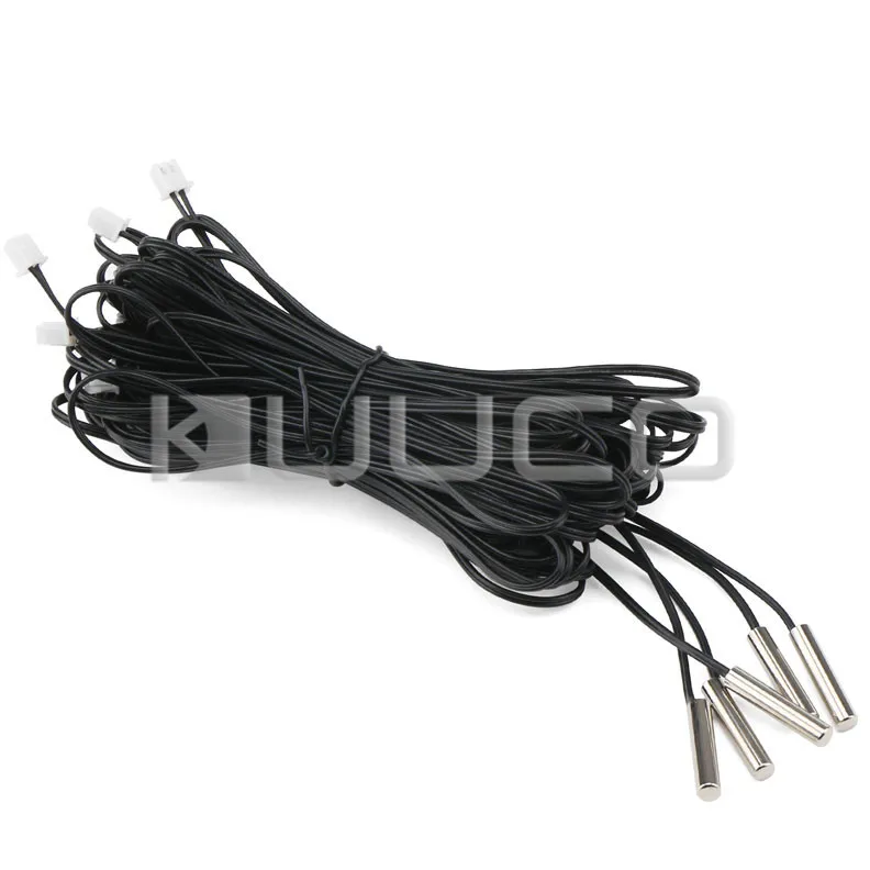 

5 PCS/LOT 10k B3950 Temperature Probe, 3 Meter Temp Sensor, NTC Thermistor probe for Air Conditioners/Thermostat/Car etc