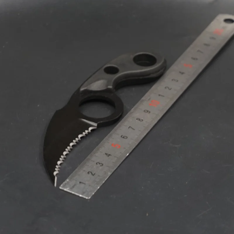 Нож Karambit с фиксированным лезвием, нож-коготь для выживания, 440C, стальной нож для кемпинга, охоты, боевых тактических ножей, инструменты для самозащиты