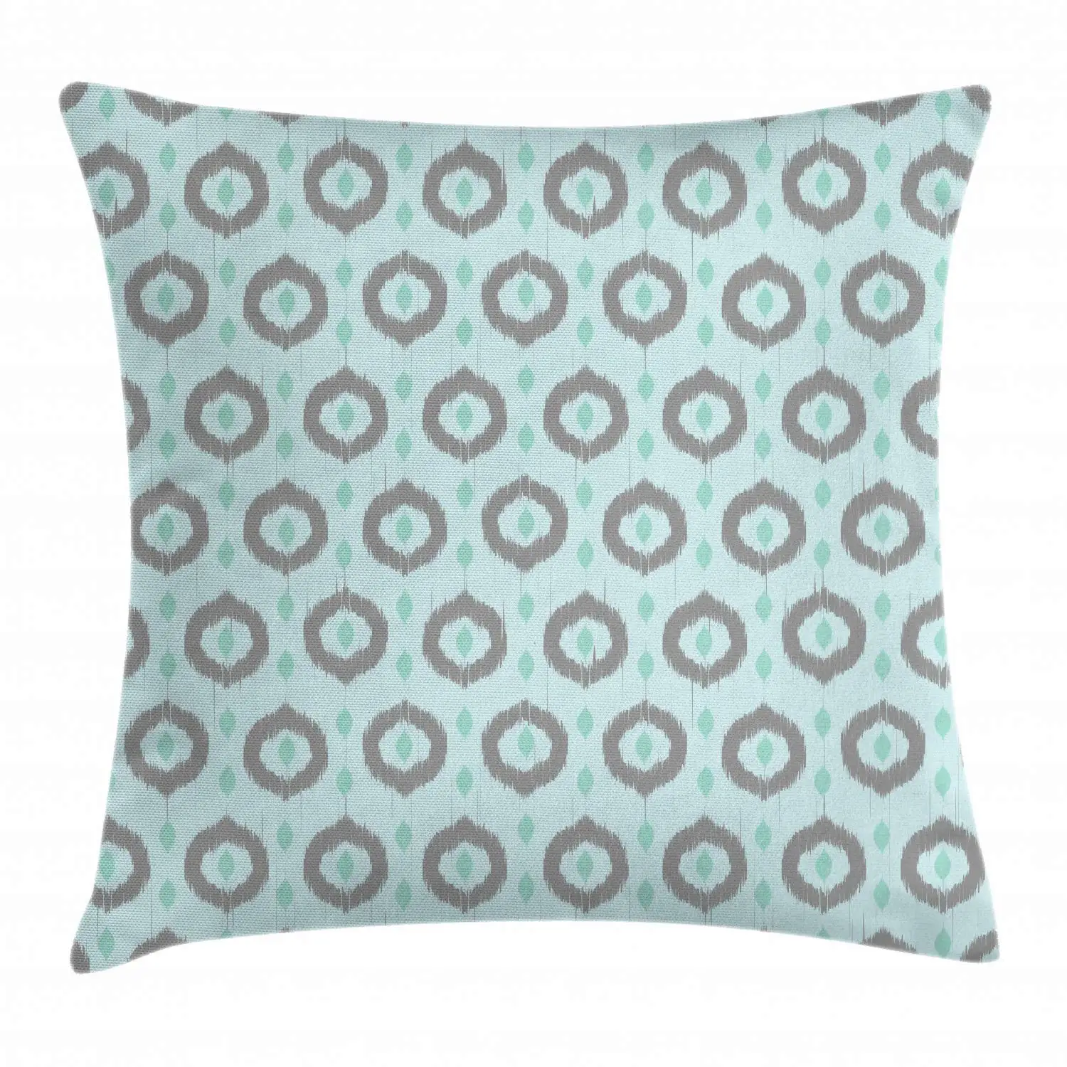 Seafoam Пледы Подушки Детские Ikat стиль мотивы круговой узор в горошек этническое