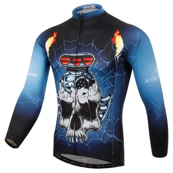 

Popular XINTOWN Bike Long jersey Deep Blue MTB Team Cycling clothing Riding Bicycle Top Wear Men Maillot Long Sleeve Shirts