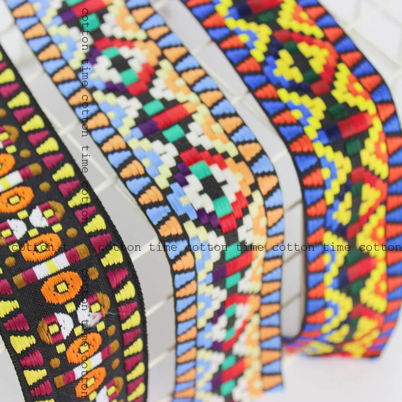 6 ярдов/лот жаккардовые ленты вышивка лямки Одежда DIY ручной работы шитье собачий