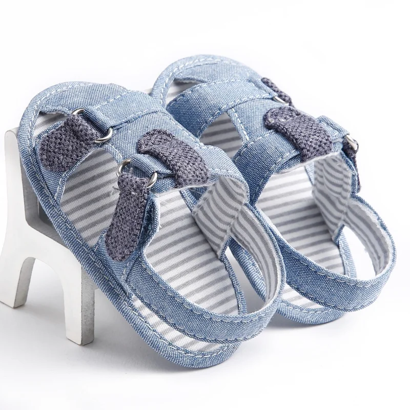 

WEIXINBUY 2017 New Summer Kids Shoes Denim Closed Toe Toddler Boys Girls Sandals Orthopedic Sport Baby Sandals