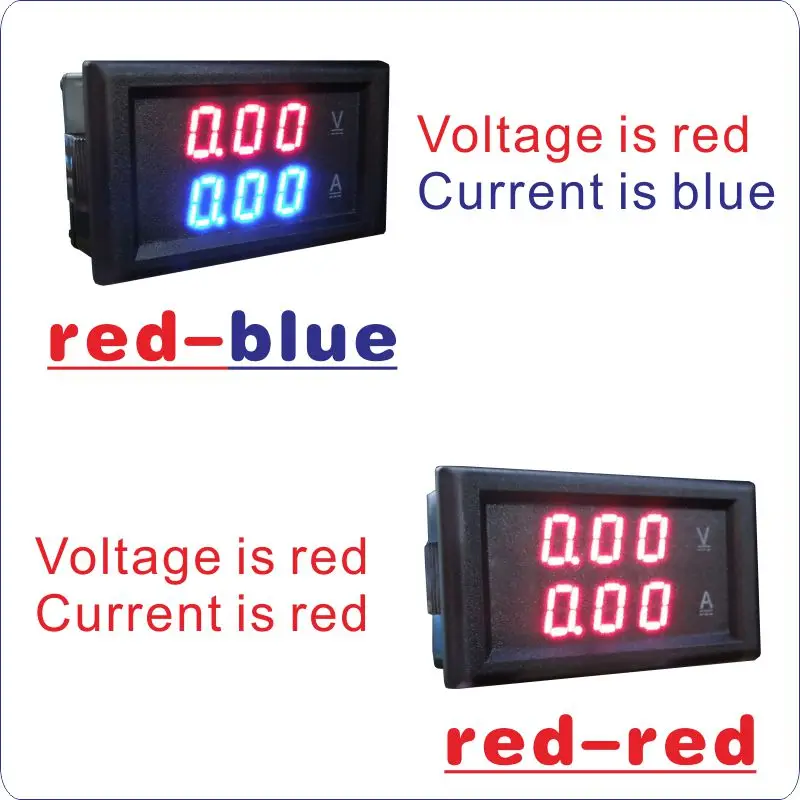 YB28VA DC измеритель напряжения тока 10A 20A 50A 100A 200A 300A 0-100V 300V 600V светодиодный Вольтметр Амперметр с двойным амперметром