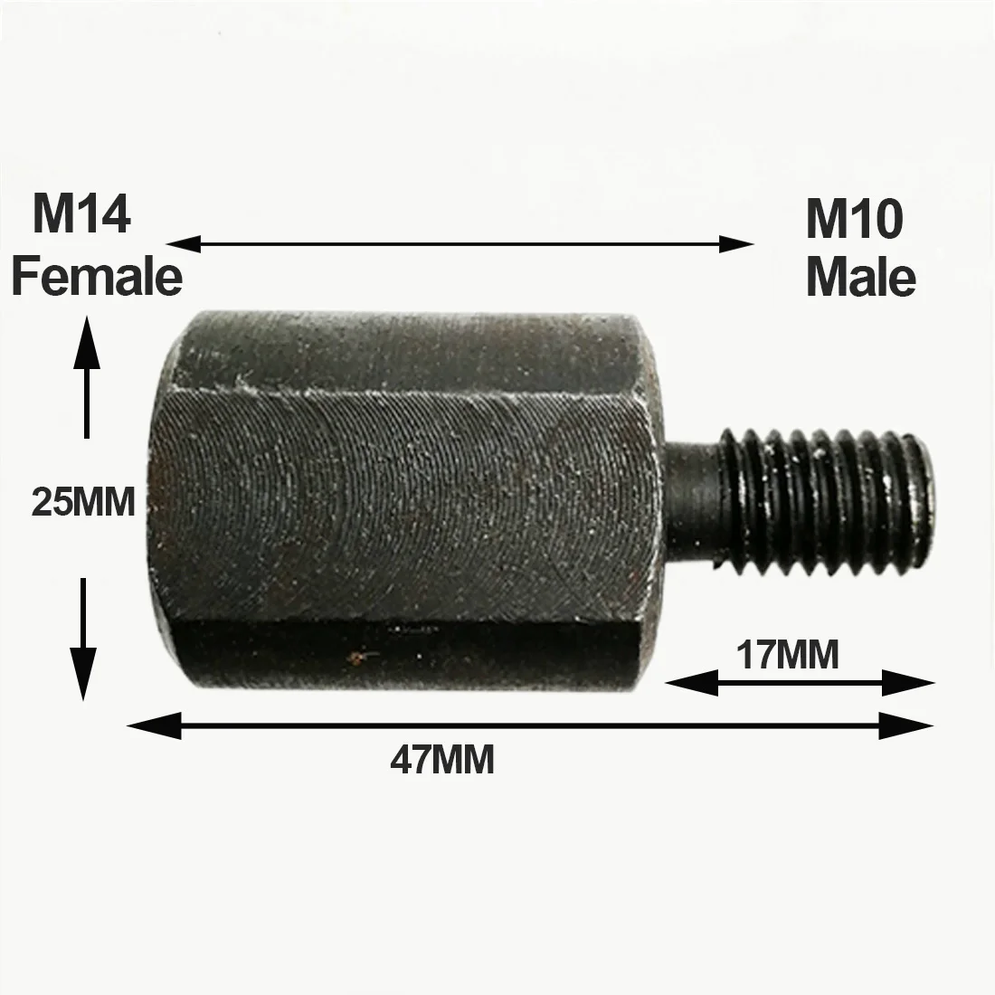 SHDIATOOL 2pieces M10 Male To M14 Female Adapter Change Thread Converter Drilling Core Bits Adapter