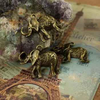 

Free shipping!!!bronze Tone Elephant Charm Pendants 26x22mm