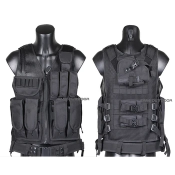 

Outdoor Hunting Tactical Vest Military Army Gear Molle Vest Carrier Airsoft Combat Mesh Vest With Gun Holster AK Mag Pouch