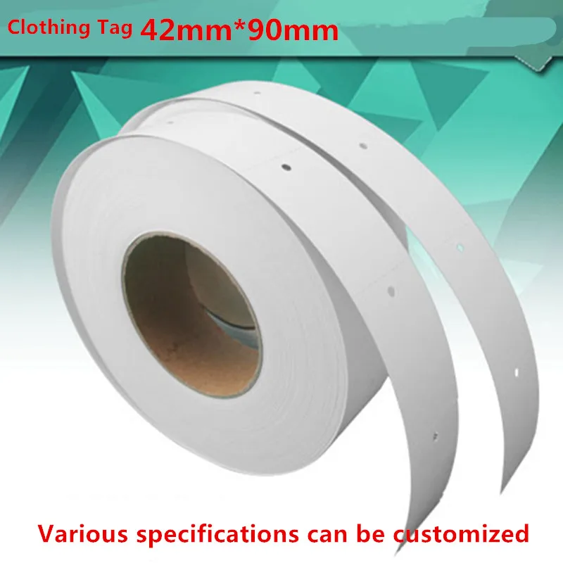 

42mm*90mm*500pcs 250g Copperplate paper Clothing barcode printing label paper Customizable specifications