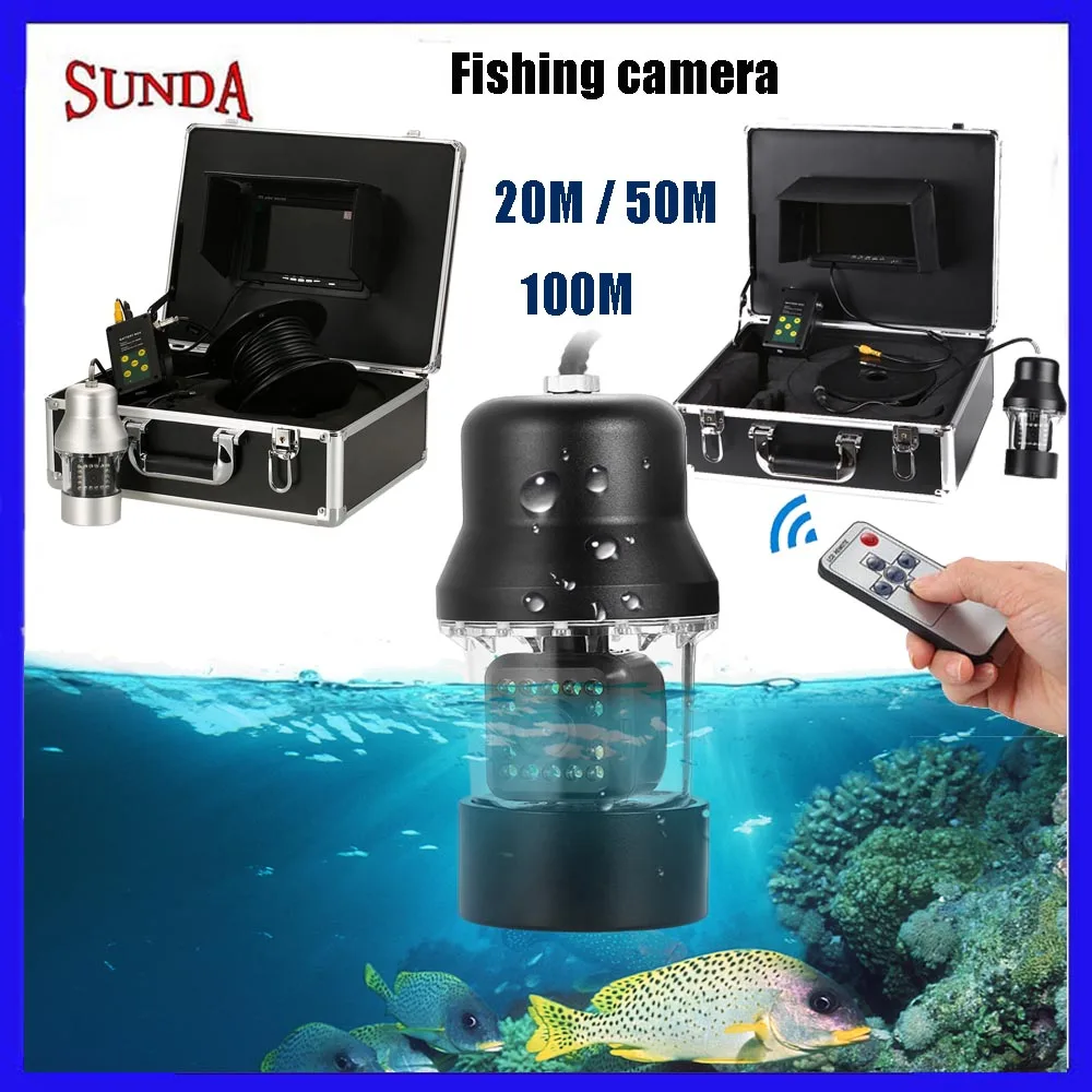 50m fish finder 1000TVL HD 360 degree rotation camera 18LEDs fishing