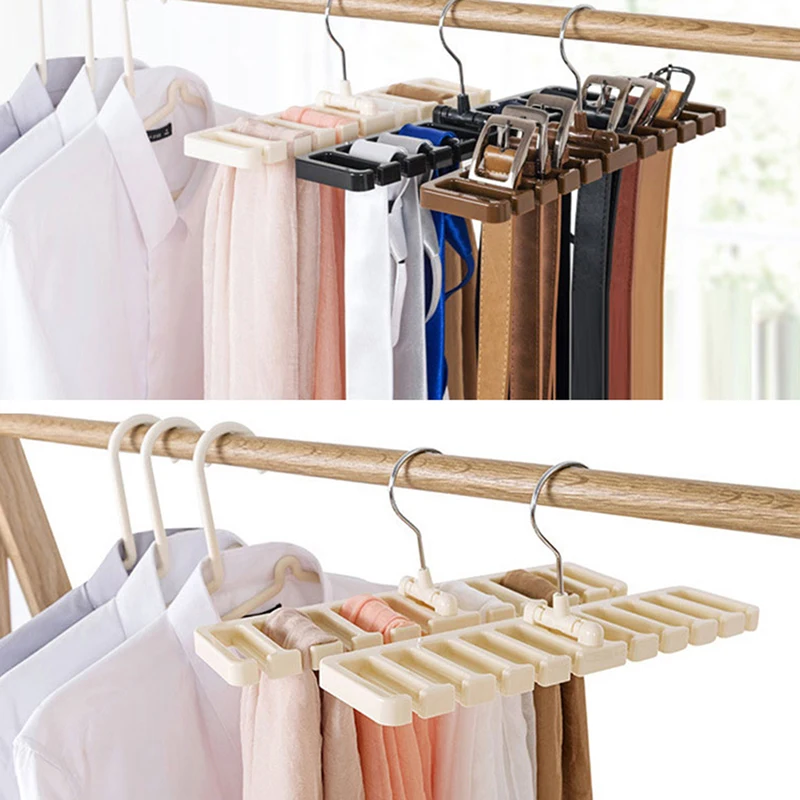 Space Room Save Hanger Holder Storage Home 20 Hook Belt Plastic Scarf Closet