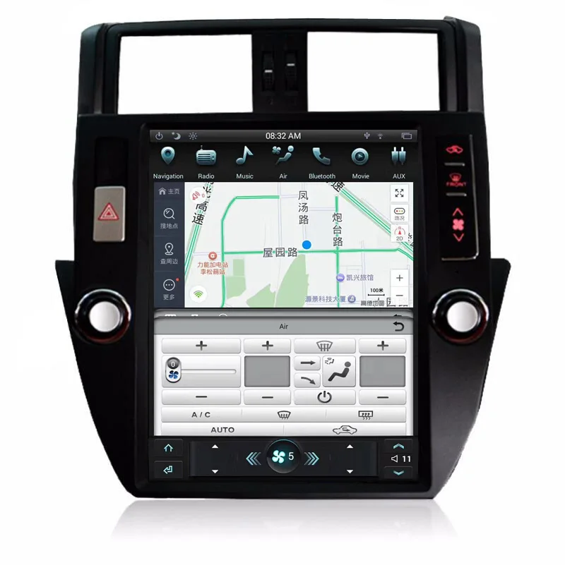 Excellent 12.1" Tesla Vertical Screen Android 6.0 Car Radio DVD GPS Navigation for Toyota Prado 150 2014-2017 Support 3/4G Network 2