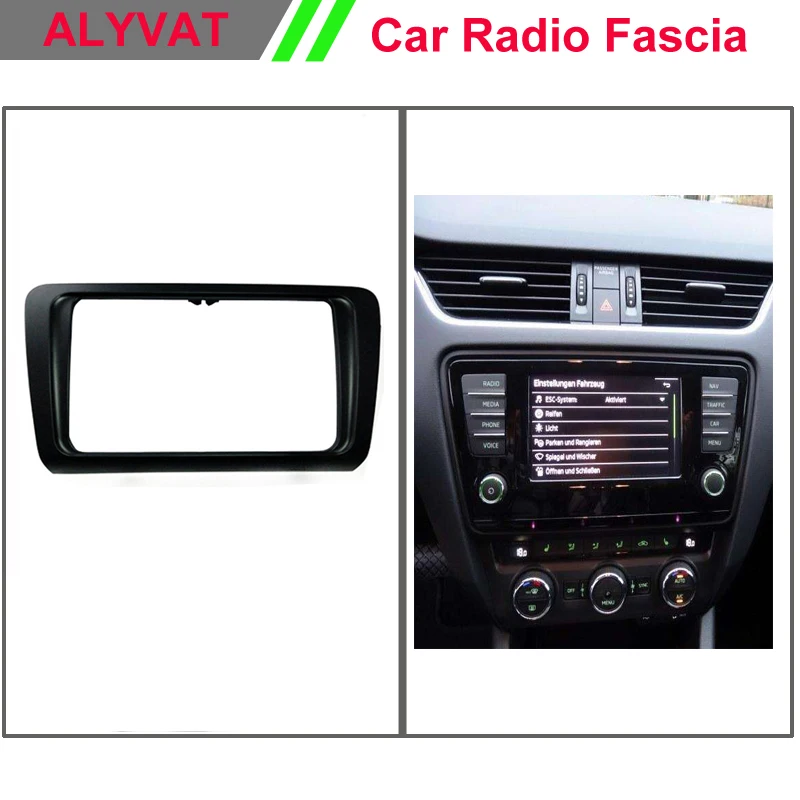 

Double Din Car dash Radio Fascia for Skoda Octavia 2013 Autostereo Adapter CD Trim Panel Plate Fascia Frame In Dash Mount Kit