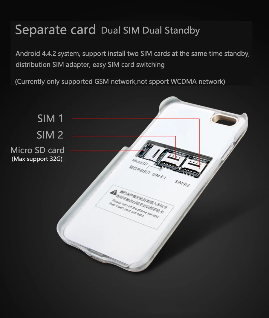 Чехлы адаптеры без джейлбрейка с двумя sim картами + sd карта удлиняют макс. 32G вызов