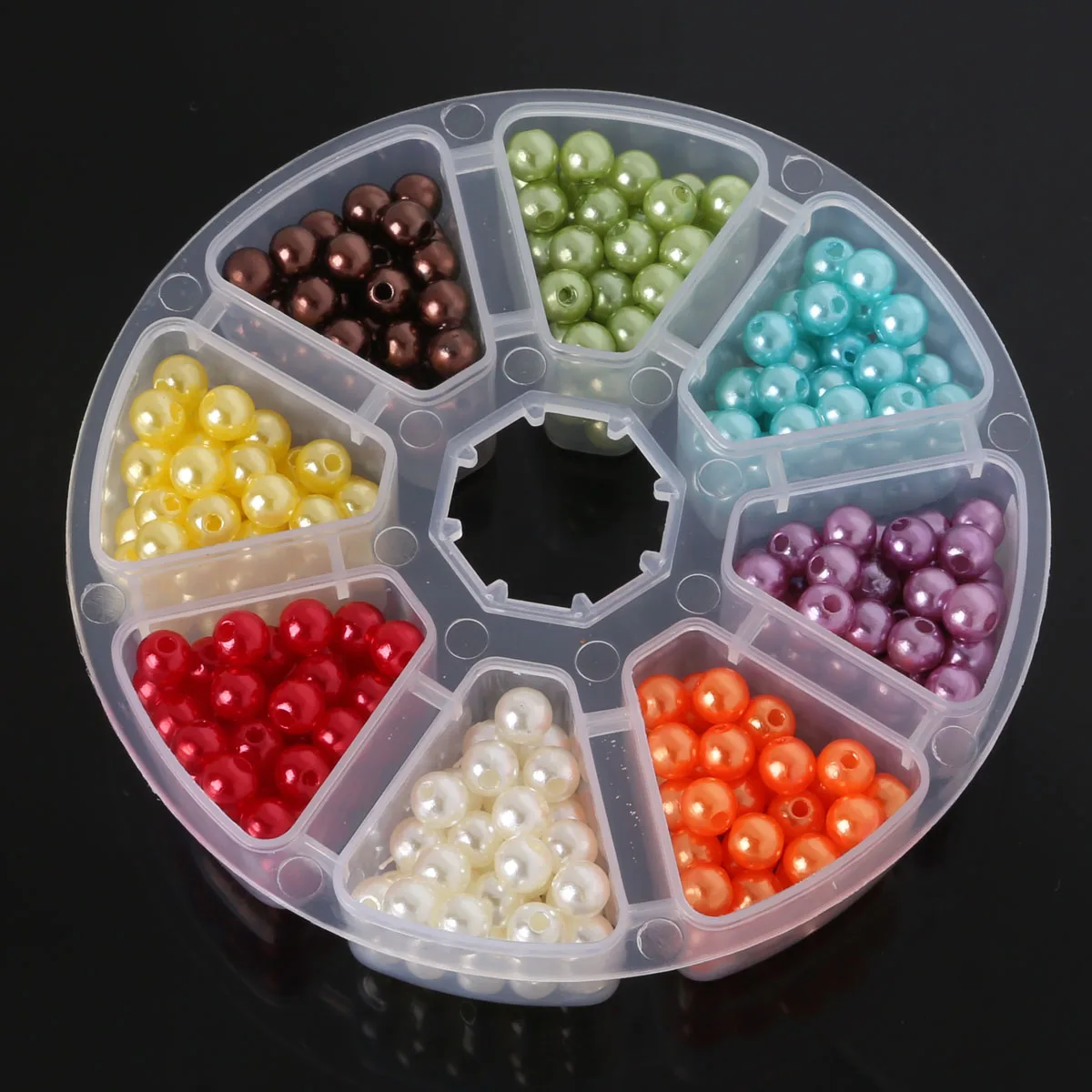 

New Beading Crafts Ball Pearl Beads DIY Kit For DIY Necklace & Bracelet Random Mixed Candy Color 400pcs/set 6MM Dia