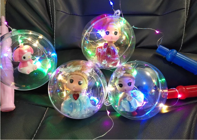 10 см светящиеся светодиодные воздушные шары прозрачные рукава-фонарики с мультяшной фигурой внутри рождественские подарки игрушки для детей