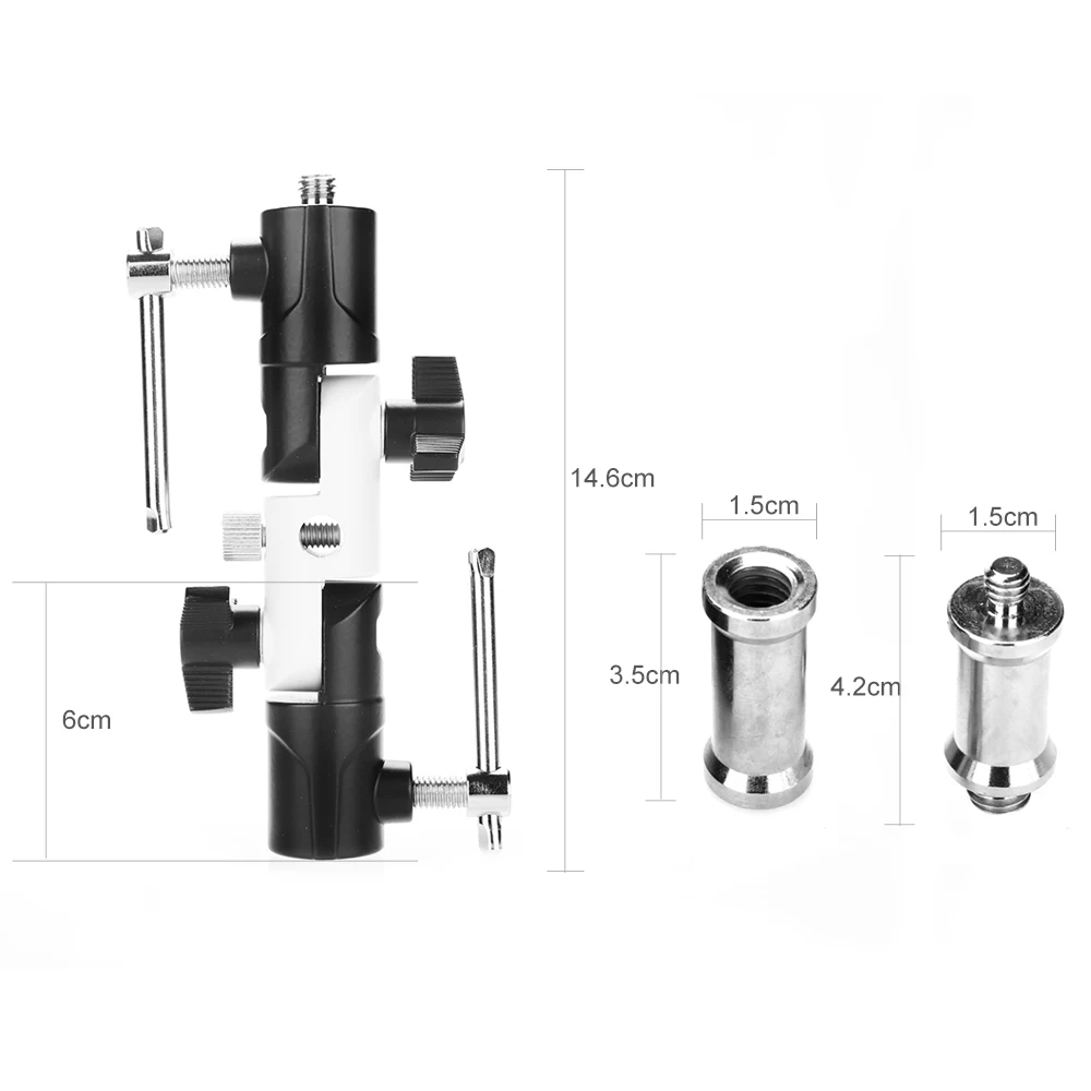 Складной зонтик-держатель для вспышки 1/"-3/8" Кронштейн u-типа